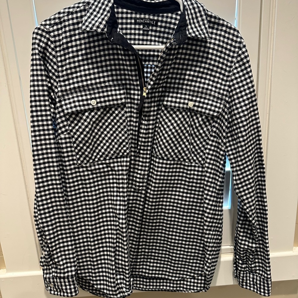 JCrew Checkered Pull Over Flannel